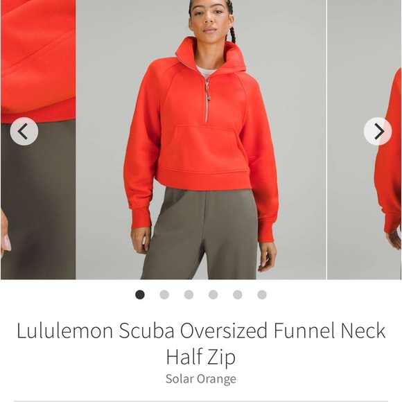 lululemon athletica Jackets & Blazers - Lululemon scuba oversized funnel neck half zip Solar Orange Sz XS/S Sold Out